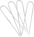 4Pcs Heavy Duty U Shaped Garden Stakes Lawn Fixing Nails for Tents Tarps and Durable Ground Anchors for Landscape and Outdoor Use