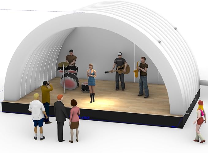 Inflatable Event Stage Tent includes a 950W BlowerInflatable Stage Elevate Your Occasions with Style and ConvenienceInflatable Stage Cover