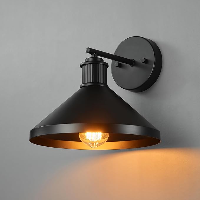 Globe Electric 60000170 1-Light Outdoor Wall Sconce Matte Black