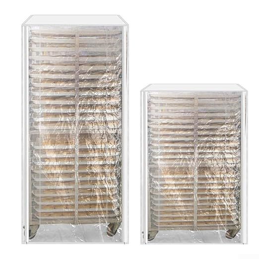 Heavy-Duty Transparent Foodservice Sheet Rack Cover Bakery - 28 x 23 x 61 - Easy Fold &amp Store(28 * 23 * 61in)