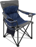 CAMPHILL Oversized Portable Camping Chairs Collapsible Outdoor Chairs with Pocket and Cup Holders Carry Bag for CampingTailgatesBeachand Sports