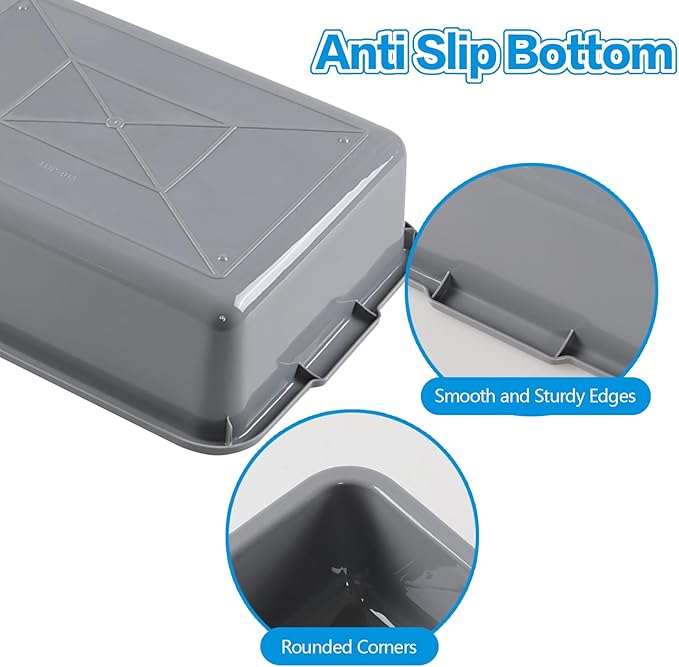 Cand 4 Pack Food Service Bus Tubs 8 L Restaurant Bussing Tub Commercial Bus Tub Grey