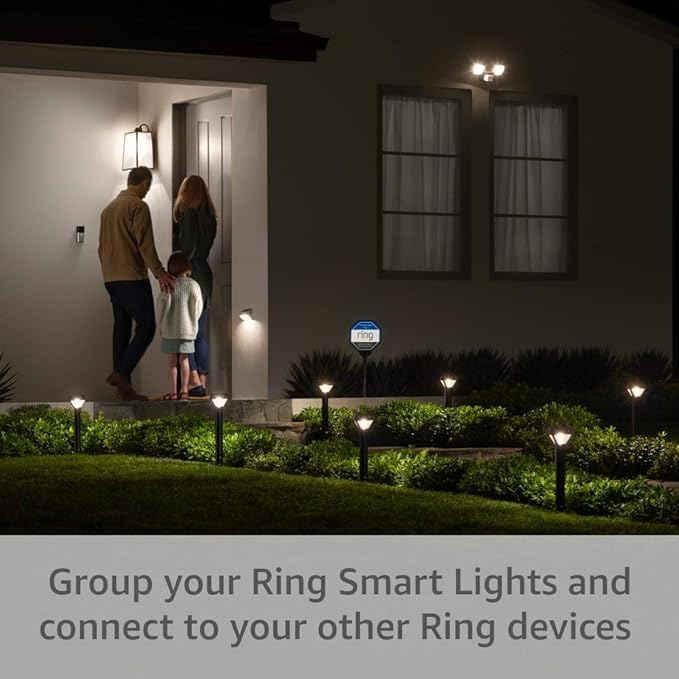Ring Solar Pathlight — Motion-activated pathlight bright LEDs works with Amazon Sidewalk Black