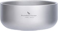 Boundless Voyage 420ml Titanium Double Walled Bowl for Adult Children Ultralight Portable Soup Rice Food Bowl Outdoor Camping Durable Metal Tableware Ti1084T
