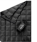 zzlamb Puffy Down Camping Blanket Water-Repellent Down Throw Travel Blanket Portable for Outdoor Light Warm Quilt for Couch Plane Car Theater Stadium Picnic RV Backpacking Hammock