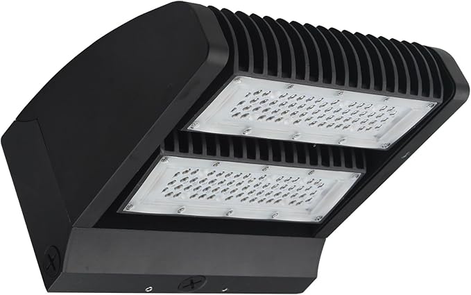 RuggedGrade 120W - Rotate IV Series LED Wall Pack - 17100 Lumens - 4000K Natural White - Outdoor LED Wall Light - Brown - DLC 5.1 Premium