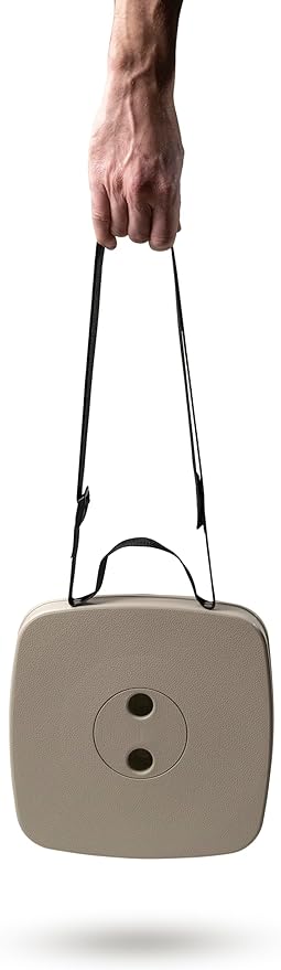 Nomad Seat Original Heavy Duty Folding Chair Lightweight Yet Strong with Load Capacity 485lbs Portable Collapsible Stool for Outdoor Travel Camping Fishing Hiking (Sandstone)