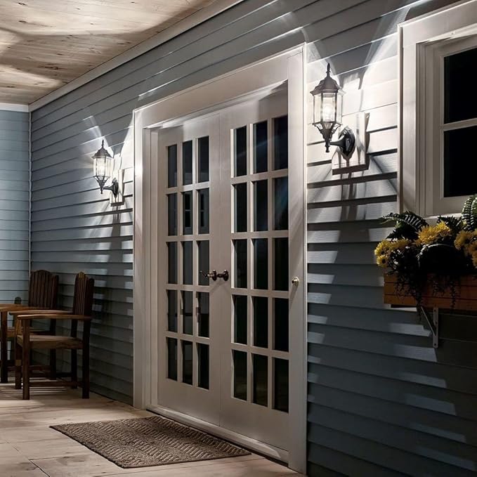 Kichler Chesapeake 17 Outdoor Wall Light in White 1-Light Exterior Porch Light Coastal Wall Sconce with Clear Beveled Glass (17 H x 6.5 W) 49255WH