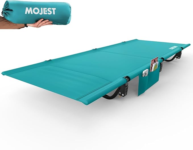 Ultralight Camping Cot for Adults Portable Folding Camping Bed Supports 350 lbs - Lightweight for Travel Camping Hiking Backpacking Mountaineering (Blue)