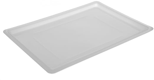 Carlisle FoodService Products Storplus Food Storage Container Lid with Stackable Design for Catering Buffets Restaurants Polyethylene (Pe) 26 x 18 Inches White (Pack of 6)