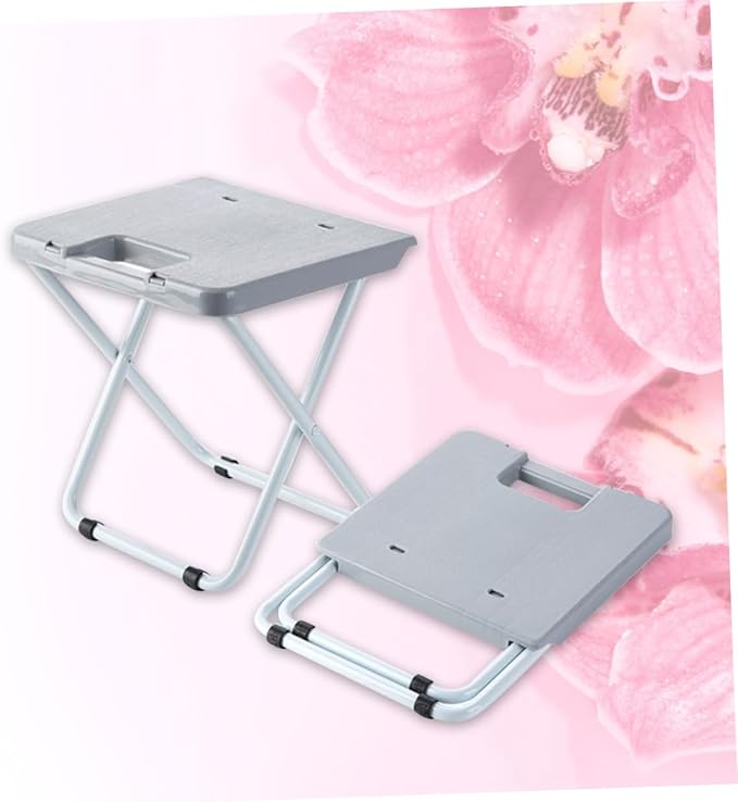 HANABASS Foldable Stool Collapsible Chair Pp Iron Frame for Small Spaces Train Hiking