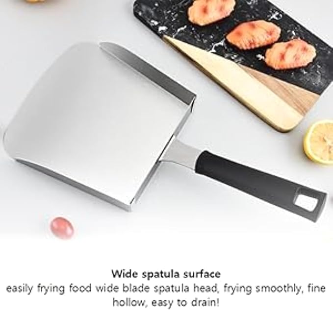 Griddle Scoop: Premium Stainless Steel Tool for Moving Food on Flat Grills