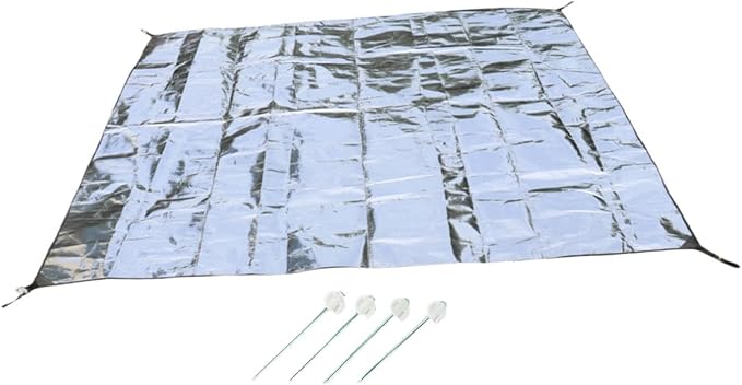 Double Sided Aluminum Foil Pad Portable Waterproof Camping Mat for Hiking Beach Tent 200x200cm