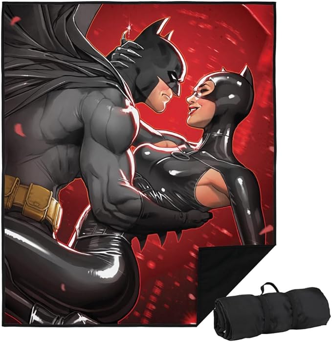 LOGOVISION Batman Catwoman Embrace Outdoor Blanket for Picnic Beach Camping Park Tailgate 50x60
