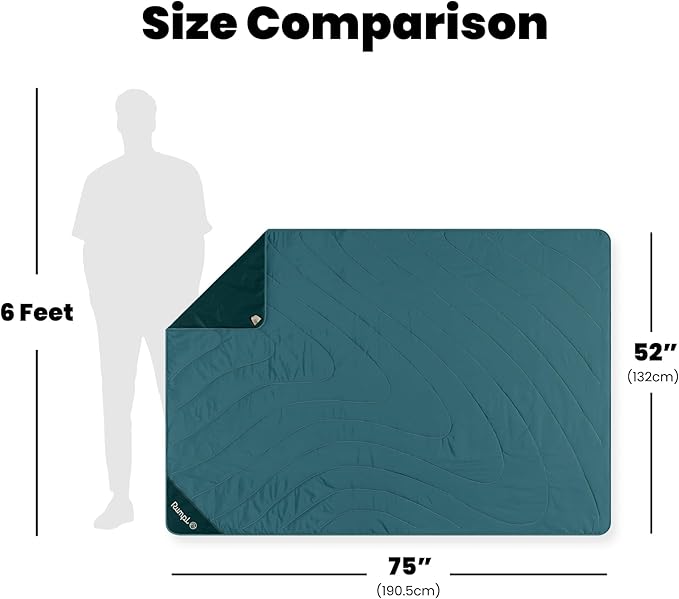 Rumpl Overland Mat – Waterproof Padded Ground Cover and Blanket Sage Green