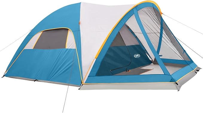 UNP Camping Tent with Screen Room Portable 6 Person Camping Tent with Screen Porch Family Dome Tent for Camping Outdoor - 14'x11'x72''(H)