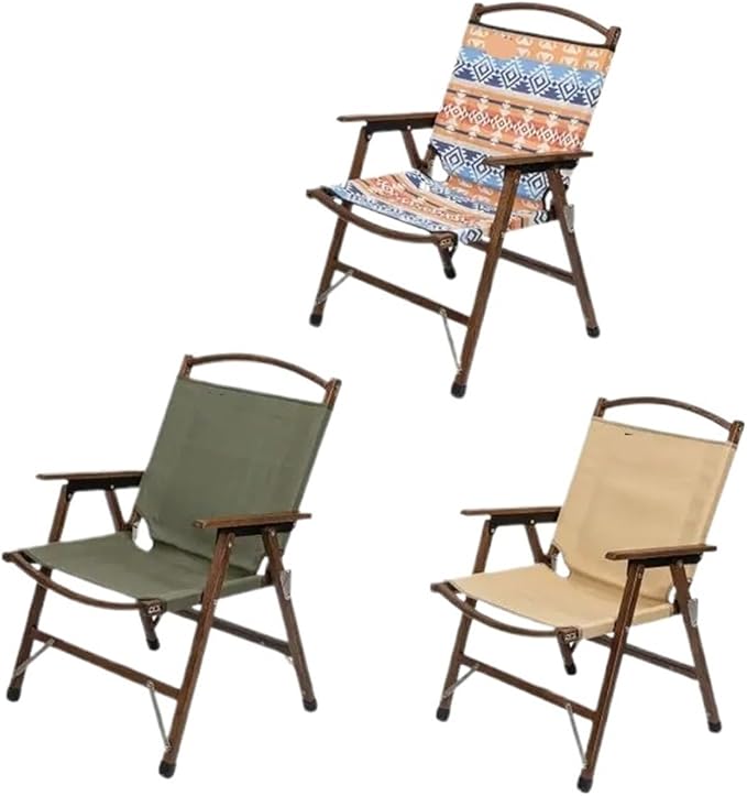 Solid Wood Camping Chair Outdoor Folding Travel Portable Emotional Picnic Supplies Equipment(TW9067-K)