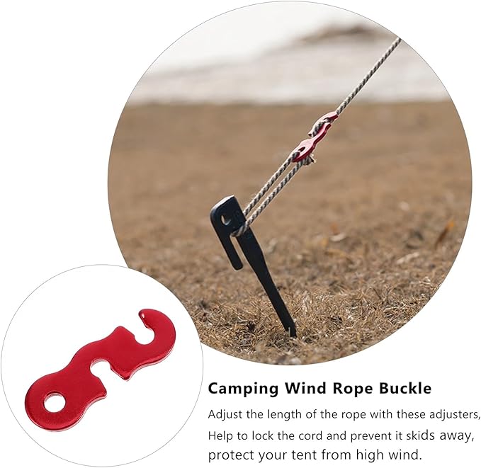 guyline tensioner 40pcs Tent Wind Rope Buckle Aluminum Alloy Camping Tensioner Guy Line Adjusters Cord Tighteners Accessories for Camping Hiking Backpacking Ultralight Tent S