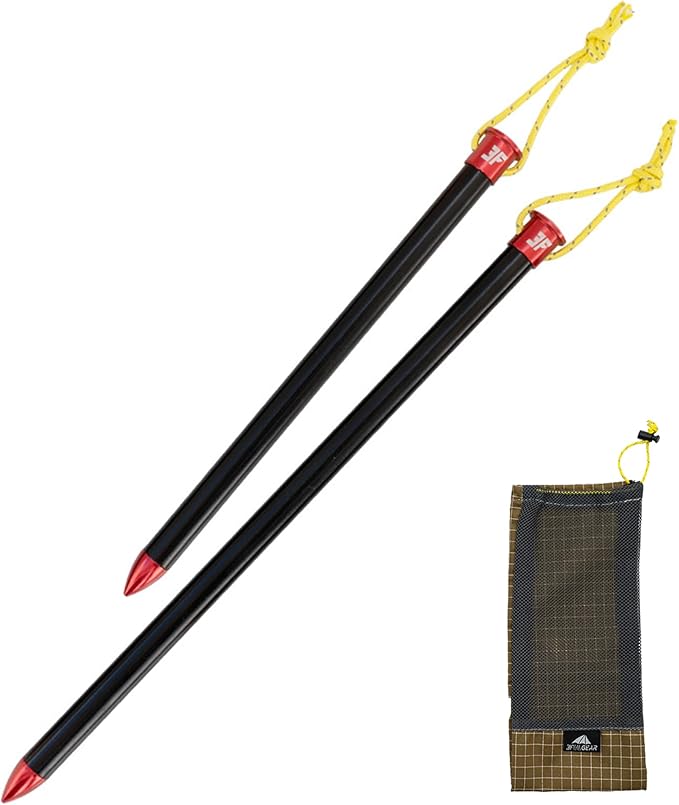 3F UL Gear 6/10PCS Lightweight Camping Tent Stakes 5.9/7.8'' Hollow Aluminum Alloy Tent Pegs Ground Stakes Essential Camping Accessories for Camping Garden Hiking (20cm-10pcs)