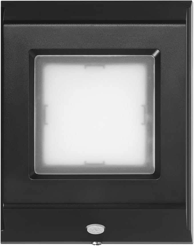 GLOBE Electric 10W Slim Black 1000 Lumens Hardwired Automatic Dusk to Dawn Outdoor Integrated LED Flood Light Security Light Spotlight Outside House Lights