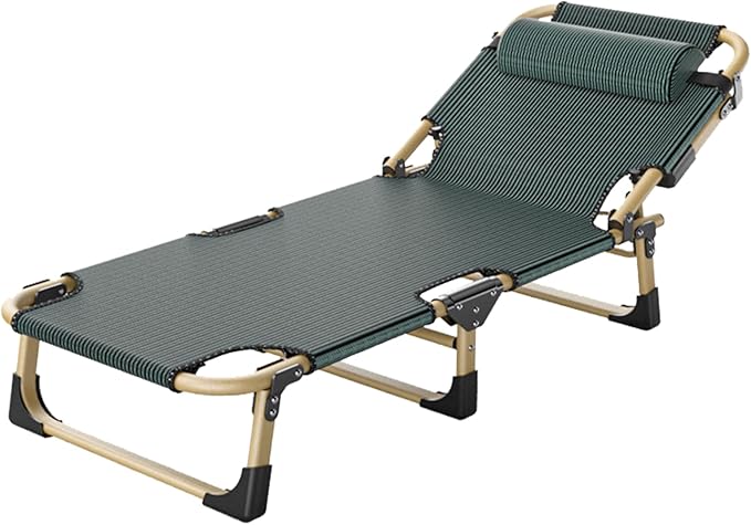 Foldable Camping Cot Ultralight Folding Bed for Adults Compact Portable Bed with Pillow for Camping Tent Office Naps Car Trips &amp Home Guest Bed