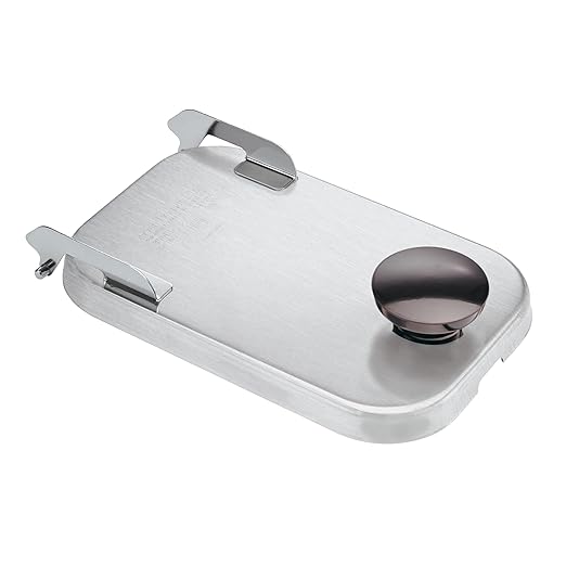 Server Products Stainless Steel Hinged Lid for Countertop Condiment Dispenser Jars Model 82545 Compatible With Server’s Deep or Shallow Fountain Jars