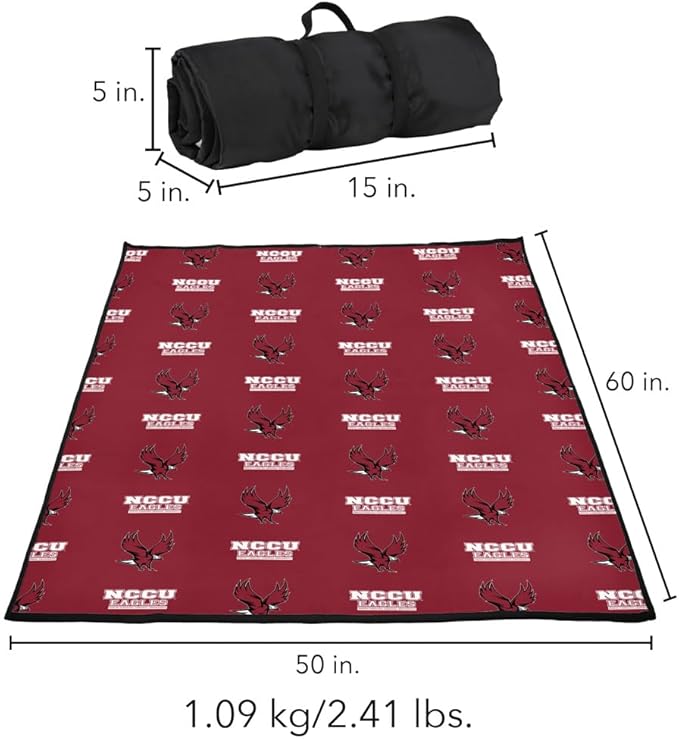 LOGOVISION North Carolina Central University Picnic Outdoor Blanket 50x60 Logo Pattern Foldable Blanket for Picnic Beach Camping Park Tailgate