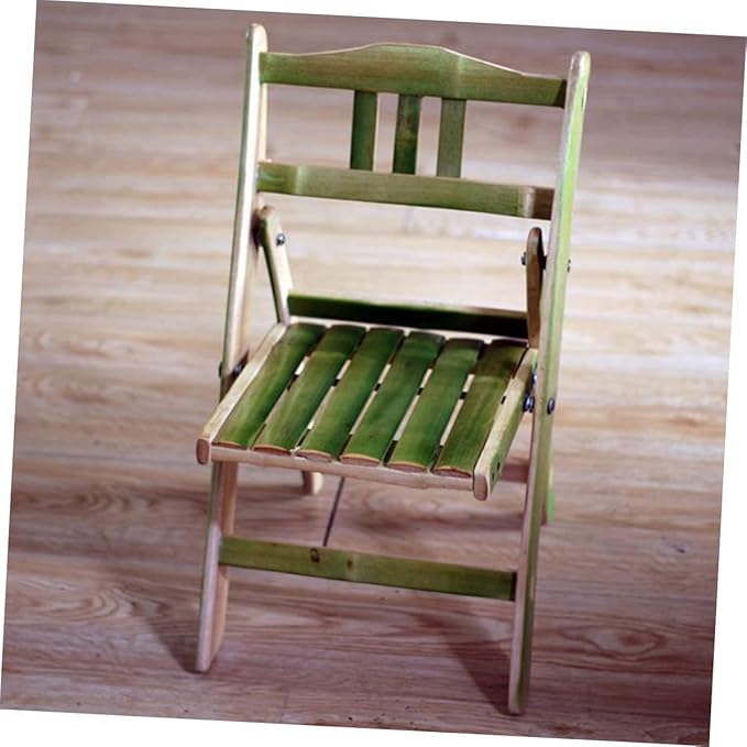 Totority Elegant Bamboo Chair Study Back-Rest Easy Folding for Storage for Outdoor Activities Home Decor