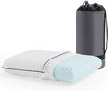 Weekender Gel Memory Foam Camping Pillow - Travel Essentials &amp Must Haves - Camping Gear &amp Accessories - Contouring Neck Support - Small Size Compatible for Car Airplane and Beach - 1 Pack