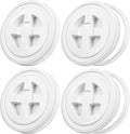 Aodaer 4 Pieces Seal Lid 5 Gallon Bucket Twist Lid Food Storage Container Lid Reusable Plastic Seal Lid Food Storage Container Lids (White)