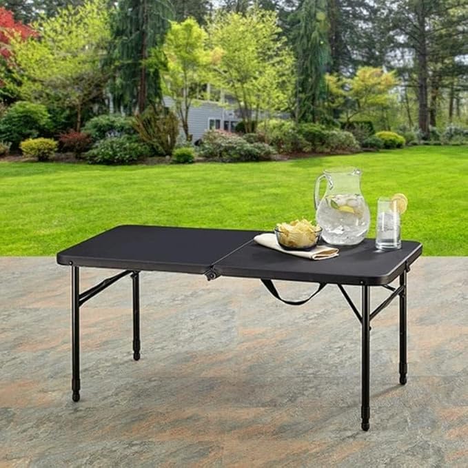 Portable Outdoor Folding Table for Camping Hiking Picnic Fishing – Lightweight Waterproof Scratch-Resistant Easy to Store 80lbs Capacity Includes Carrying Handle