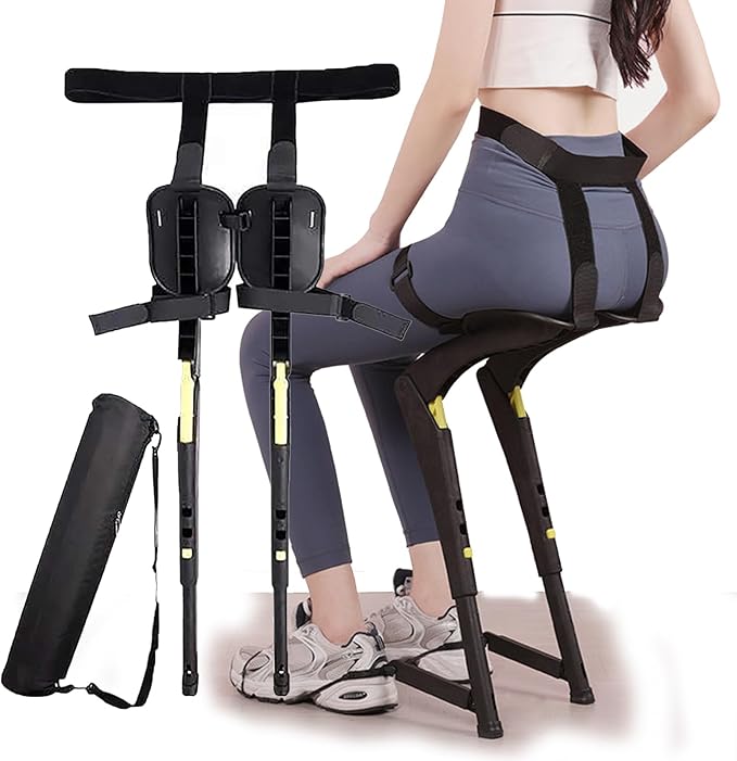 Wearable Leg Invisible Chair Adjustable Chairless Chair Lightweight Wearable Exoskeleton Invisible Outdoor Seat Withstands 50kg/75kg/100kg - for Outdoor Subway