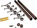Outwater 2 Diameter x 16' Bar Foot Rail Kit – Complete Undercounter Mount Hardware and Tubing Dome End Cap Antique Copper Finish