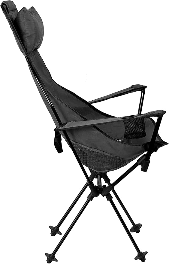 TravelChair Koala Chair- Lightweight Portable High Back Vented Mesh Seat Easily Assembled for Comfort on The Go (Black)