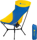 Lightweight Camping Chair (Innovative Rotating Instant Setup) High Back Portable Collapsible Camping Chair Folding Backpacking Ultralight Hiking 400lbs Capacity (Suspension Comfort)