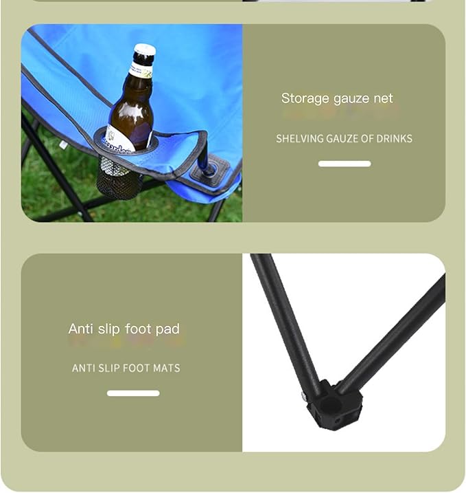 Foldable Camping Chair Folding Camp Chairs for Adults Large Portable Lawn Chair