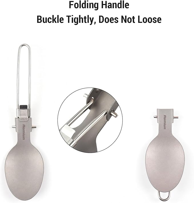 Titanium Camping Plate Set of 8 Ultralight Durable Titanium Dish Plate with Folding Forks Spoons Portable Round Dinner Plates Outdoor Camping Pan Tableware Utensils for BBQ Hiking Picnic