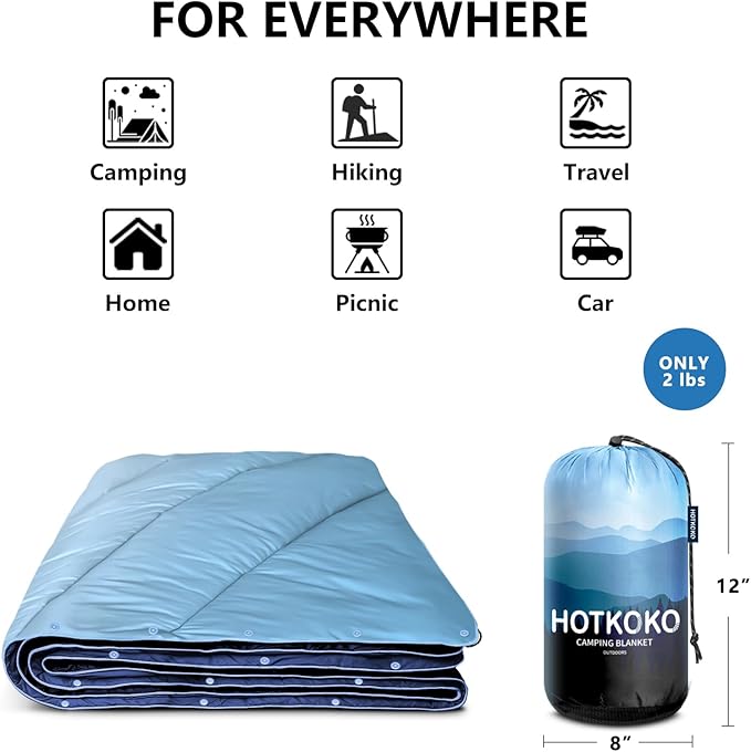 Camping BlanketLightweight Puffy Printed Camping Blanket Packable Outdoor Blanket for CampingTraveling Stadium Hiking Picnics