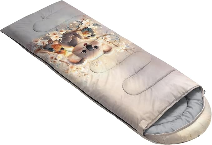AILONEN Cartoon Camping Sleeping Bag for Boys Girls AdultsLightweight &amp Waterproof3 Season Warm &amp Cold WeatherPortablePrinted Sleeping BagTravelingCampingHiking