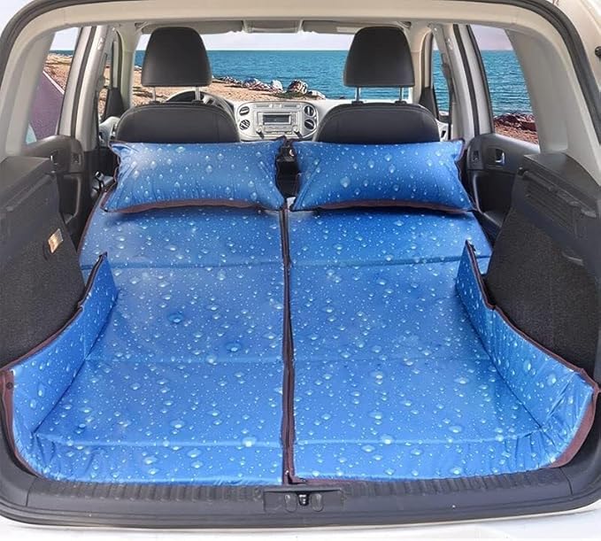 Car Camping Mattress Portable SUV Sleeping Pad for Travel Grey-Suede 260kg Capacity