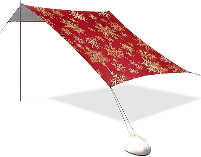 Christmas SnowflakeCamping Sun Shelters 9.2 x 10.5 FT Beach Canopy Tent Sun Shade with Carrying Bag for Camping Trips Fishing Backyard Fun or Picnics 21341764