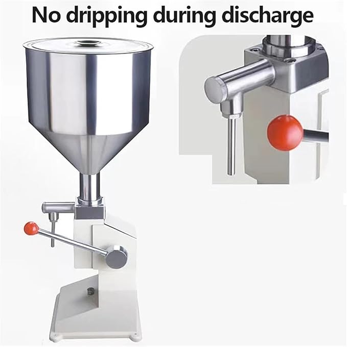 5-50Ml Manual Liquid Filling Machine A03 Commercial Liquid Dispenser Nozzle Piston Spring Screw Paste Oil Honey Bottle Filler Precision Alignment for Milk Water Wine