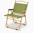 Aluminum Black Practical Outdoor Camping Folding Chair Portable Oxford Cloth Beach Chair Beech Wood Armrests for Parks Backpacking Yard Load Capacity 350 Lbs