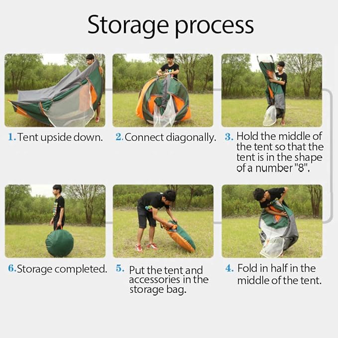 2 Person Instant Pop Up Lightweight Camping Tent Outdoor Easy Set Up Automatic Family Travel TentPortable Backpacking Ultralight Waterproof Windproof Anti-UV Sun Shelter Tent…