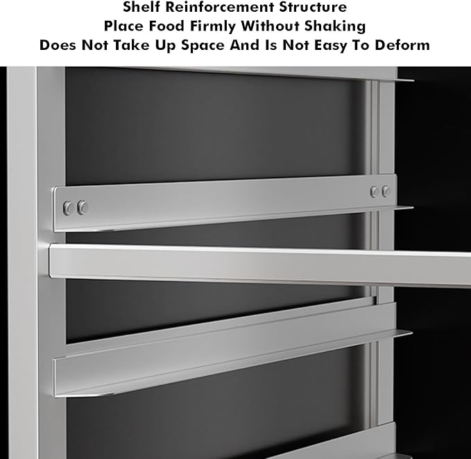 Quick Rack for Baking PansCommercial 3.5-Inch Spacing Bread Baking Rack with 4 Wheels - 9-Layer Kitchen Cooling Rack for Bakeries Restaurants and Food Service (100x62.5x47cm)