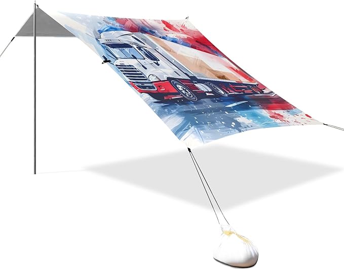 Camping Sun Shelters Watercolor Lorry Beach Canopy 126 * 110.2in