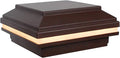 Tru-Scapes® 4.5” Composite LED Low Voltage Deck Post Cap Light (ONLY fits a Trex Transcend Post) (Brown) (NOT Solar) - Works with Trex LightHub Plug N Play System