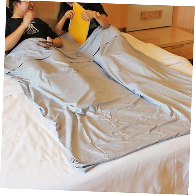 Adult Portable Liner Lightweight Travel Sheet for Hotel Camping Hiking Trains Gray for Clean Bedding