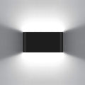 Kawell 12W Waterproof Modern Wall Sconce LED Wall Light Up Down Aluminum Wall Lamp LED Indoor Outdoor for Bathroom Living Room Bedroom Hallway Lounge Porch Corridor Black 6000K