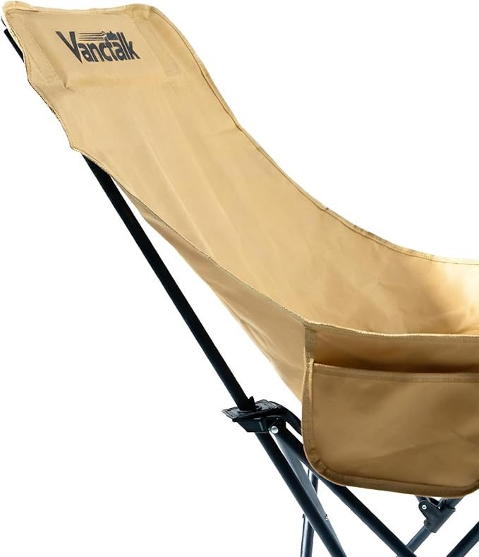 Outdoor Folding Chair Ultralight 4.4LBS Portable Camping Chair with Adjustable Gear Lever &amp Carry Bag 330LBS Heavy Duty Carbon Steel Chair for Camping Hiking Picnic Outdoor Activities